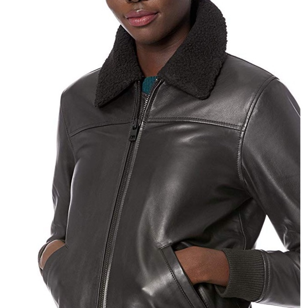 NWT CALVIN KLEIN GENUINE LEATHER JACKET
